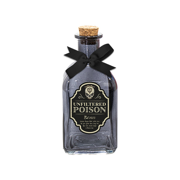 Halloween Glass Decorative Potion Bottles - Assorted Colours and Designs