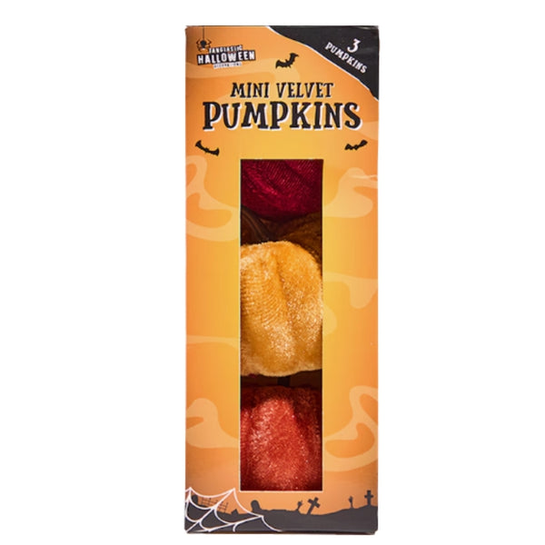 Halloween Mini Velvet Pumpkin Decorations 