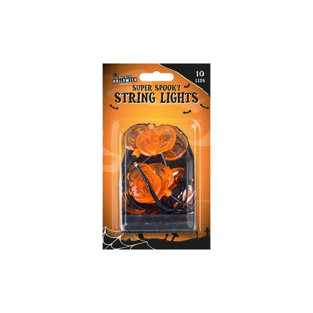 Spooky Novelty Halloween LED String Lights - 10 LEDs, Assorted Designs