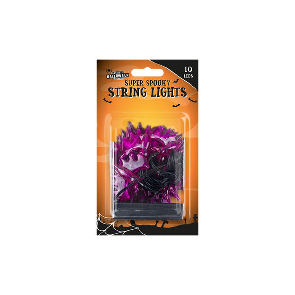 Spooky Novelty Halloween LED String Lights - 10 LEDs, Assorted Designs