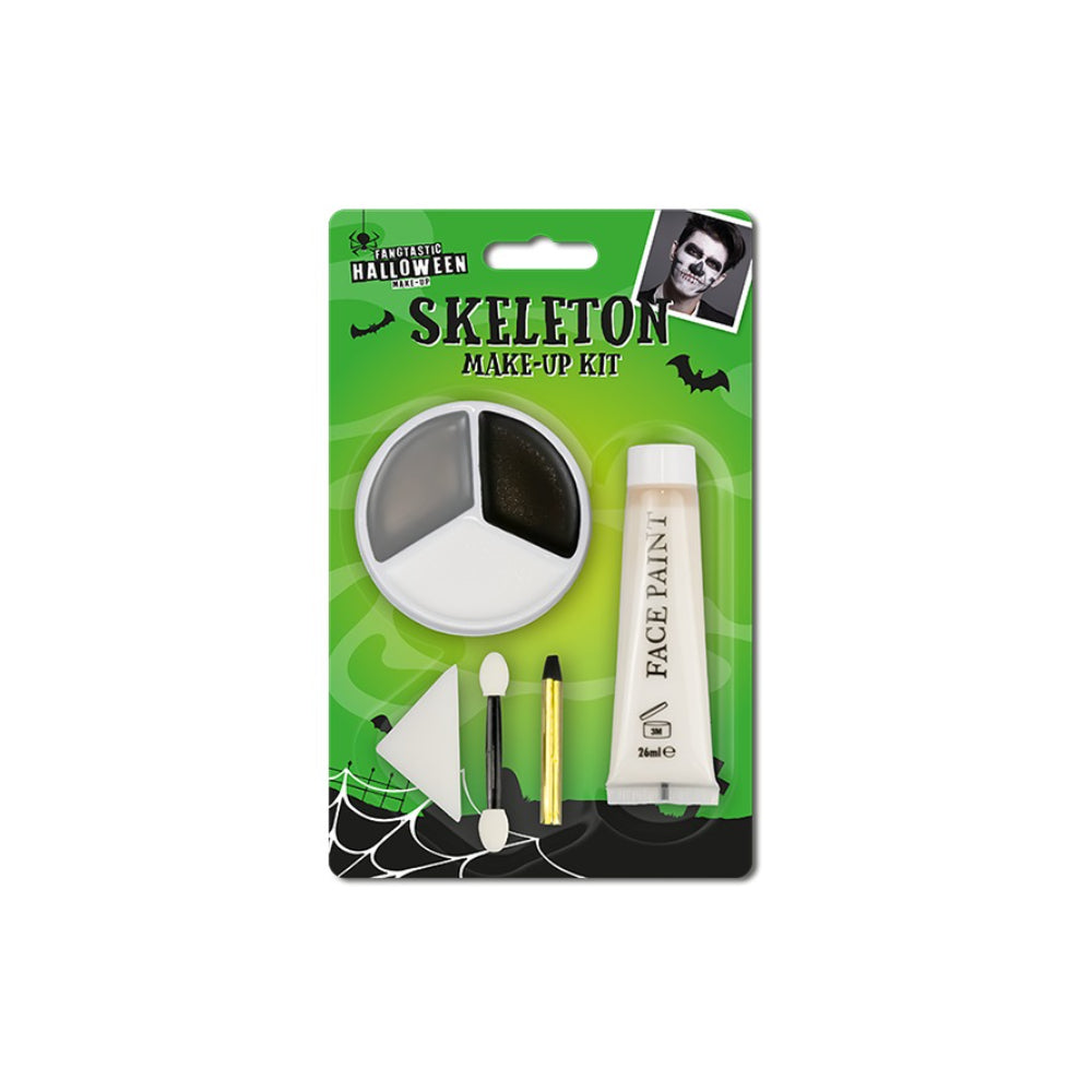 Halloween Character Face Paint Make-Up Kit - Assorted Designs, Applicators