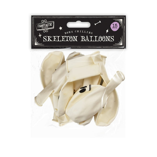 Fang-Tastic Skeleton Balloons | 15 Pack