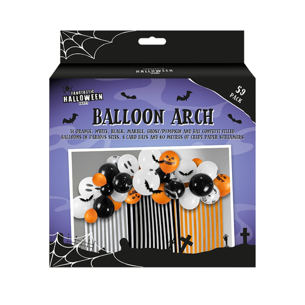 Halloween Balloon Arch Decoration Kit - 59 Pieces, Assorted Designs