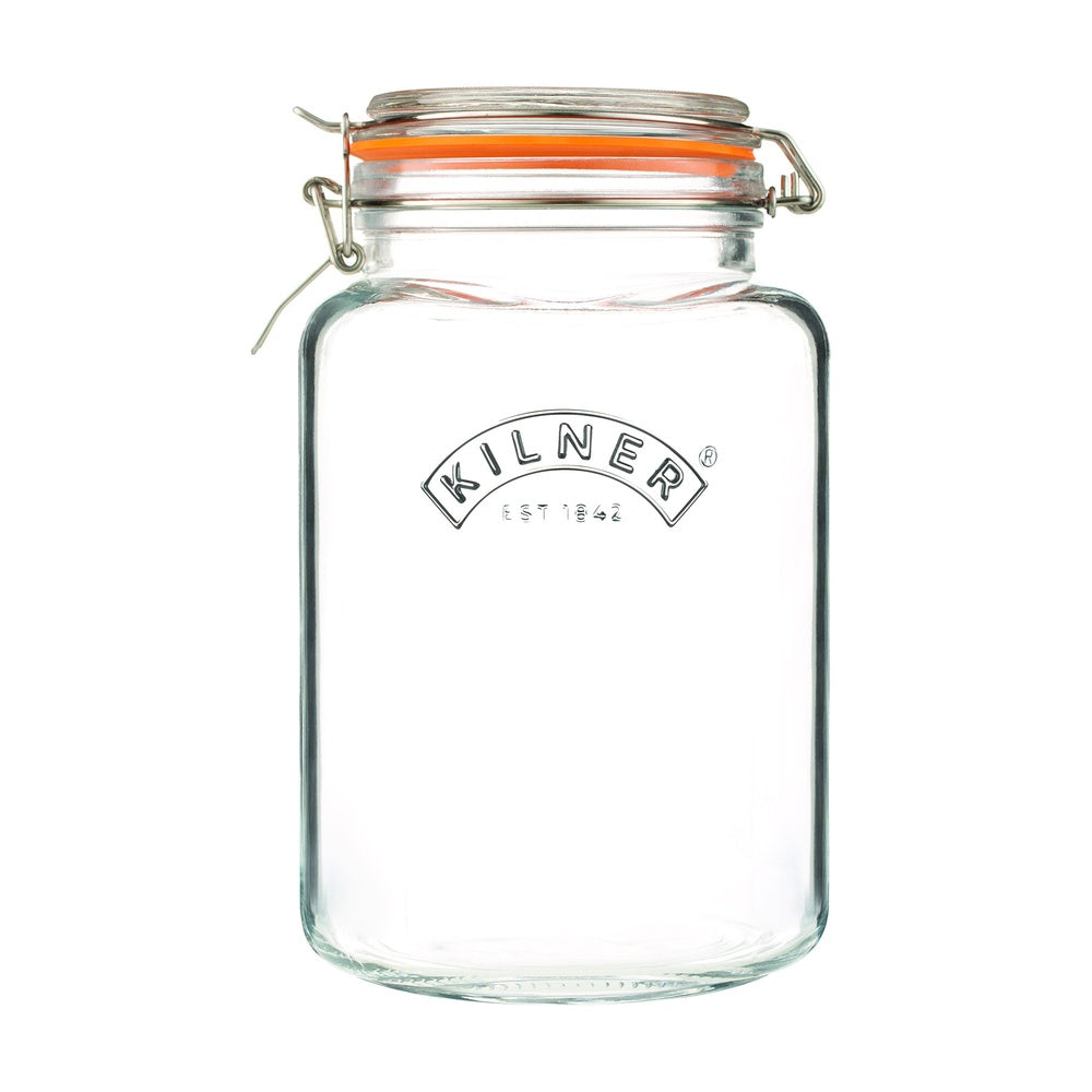 Kilner Clip Top Square Jar - 3 Litre