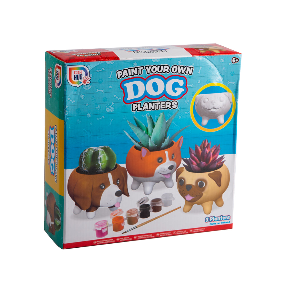 Craft Hub Paint Your Own Dog Planters | Age 6+