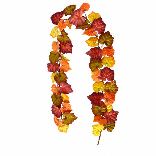 Autumn Foliage Decorative Leaf Garland - Assorted Colours, 180cm