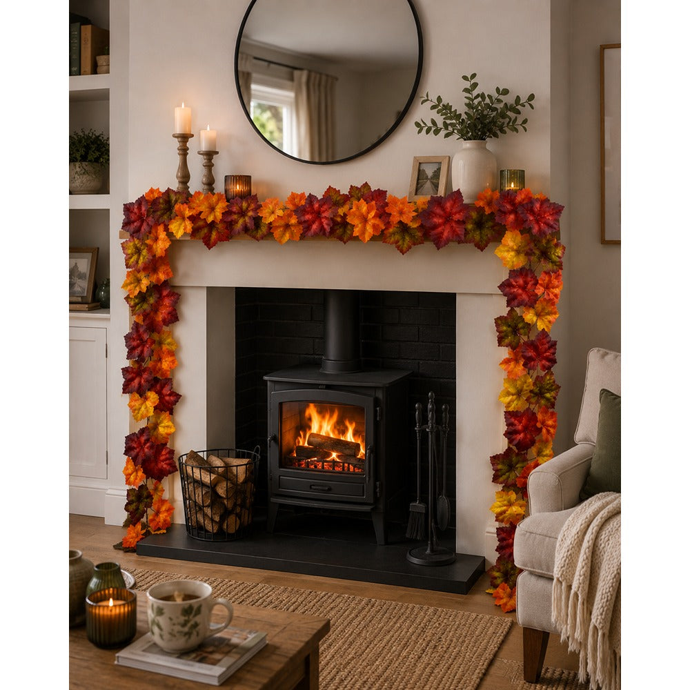 Autumn Foliage Decorative Leaf Garland - Assorted Colours, 180cm