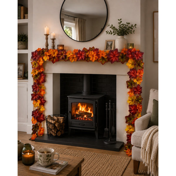 Autumn Foliage Decorative Leaf Garland - Assorted Colours, 180cm