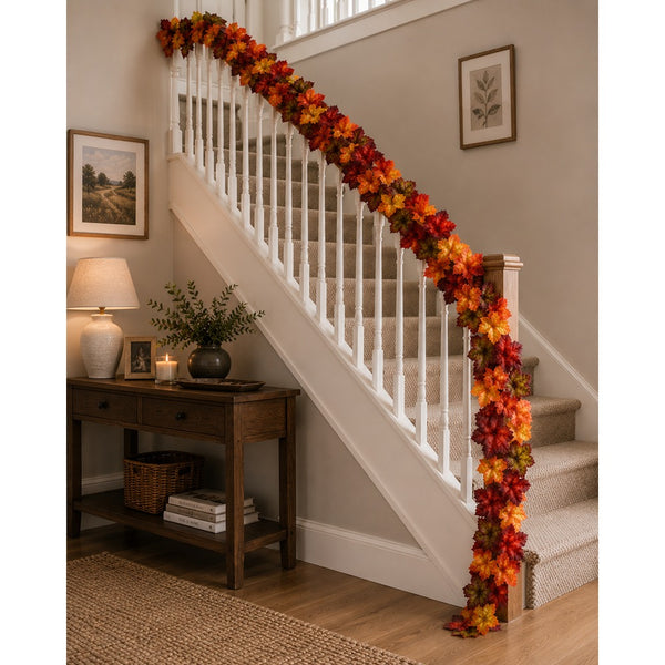 Autumn Foliage Decorative Leaf Garland - Assorted Colours, 180cm