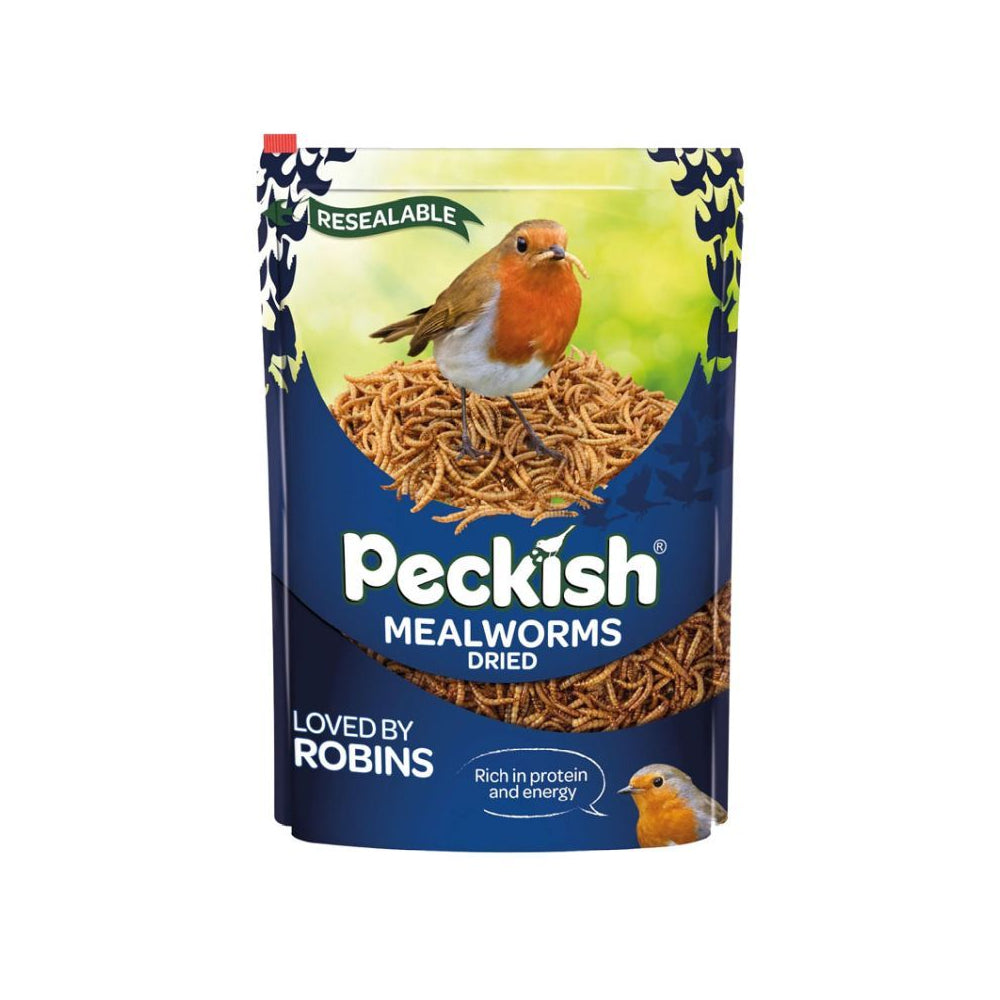 Peckish Dried Mealworms Wild Bird Food | 175g, High Protein, Resealable