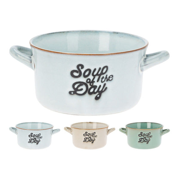 Soup of the Day Handled Soup Bowl | 500ml, Assorted Pastel Colours