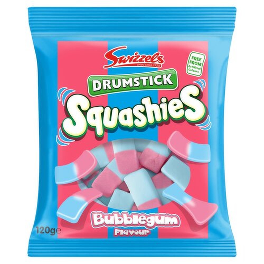 Swizzels Drumstick Squashies | Bubblegum Flavour | 120g