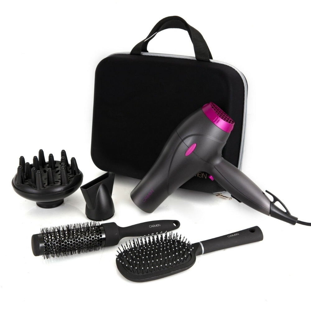 Carmen Neon Series Hair Dryer Gift Set Graphite Pink | 2000W