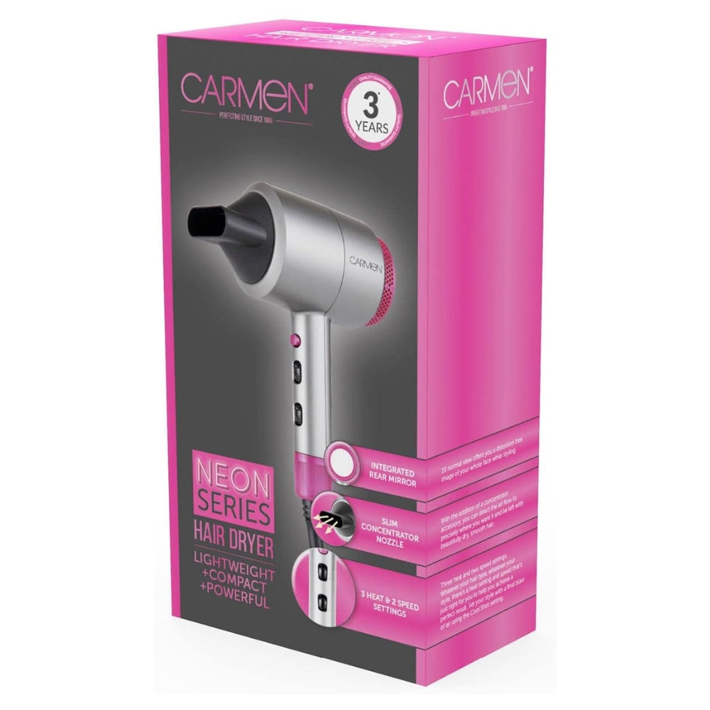 Carmen Neon Series Hair Dryer | 1800W