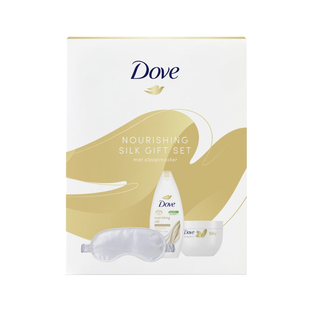 Dove Nourishing Silk Gift Set with Sleep Mask | 3 Piece Set