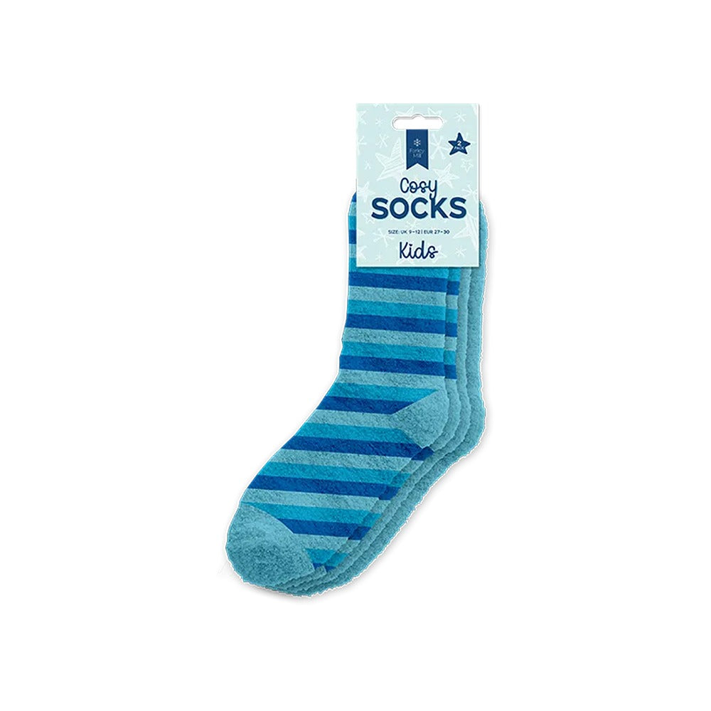 Kids Cosy Socks 2pk - Assorted Colours