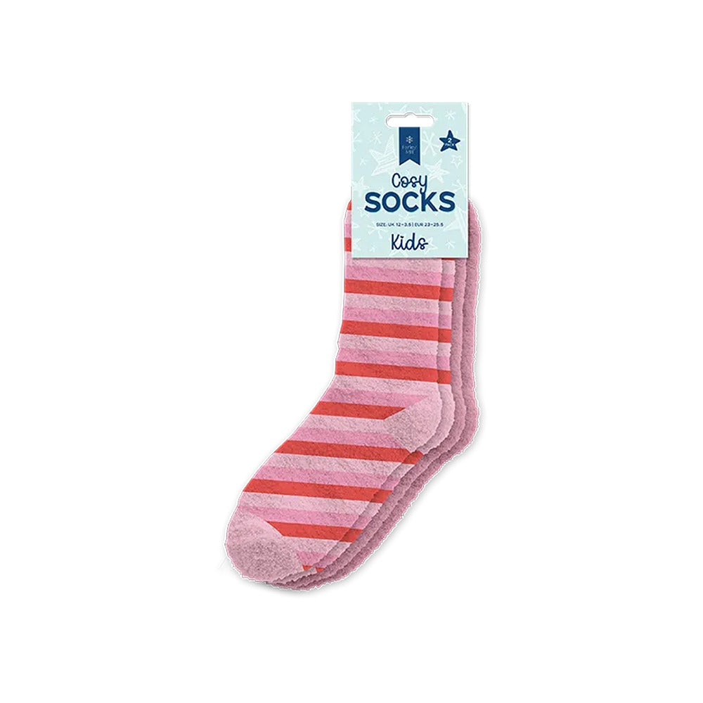 Kids Cosy Socks 2pk - Assorted Colours