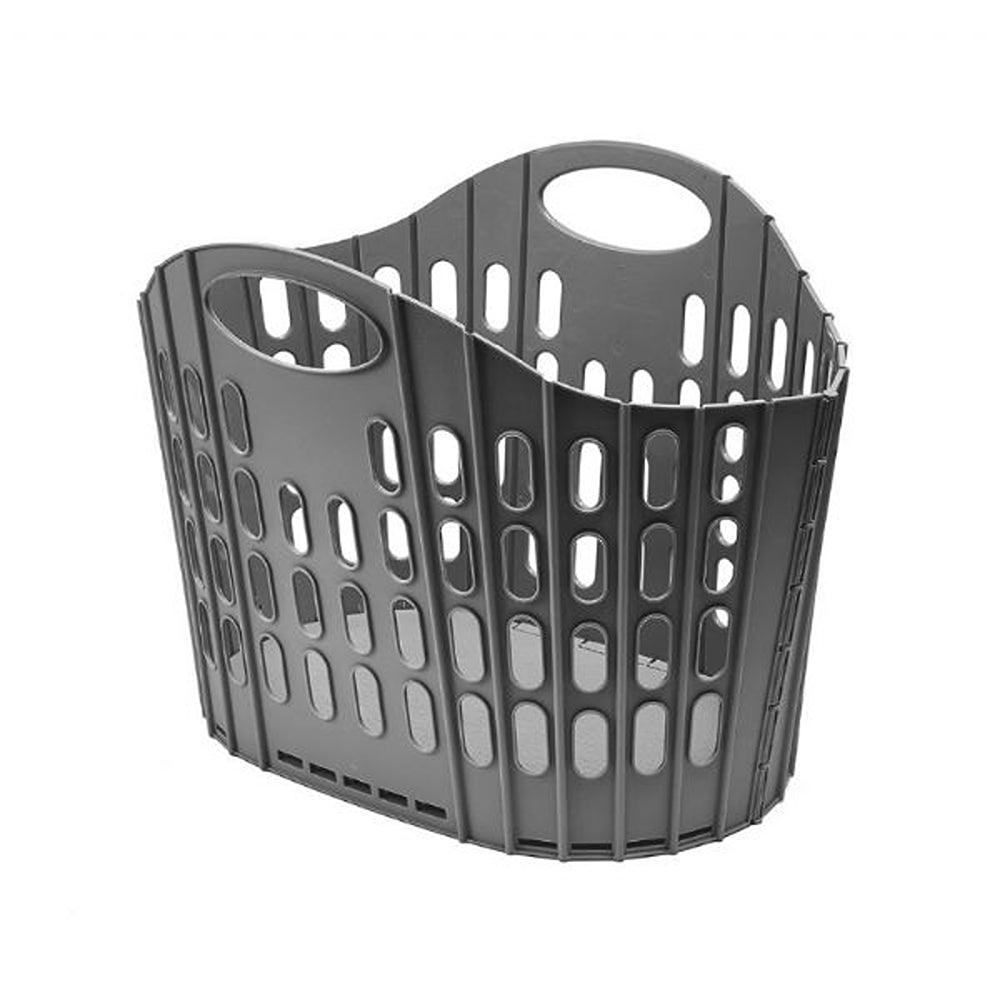 Addis Charcoal Fold Flat Laundry Basket | 38L