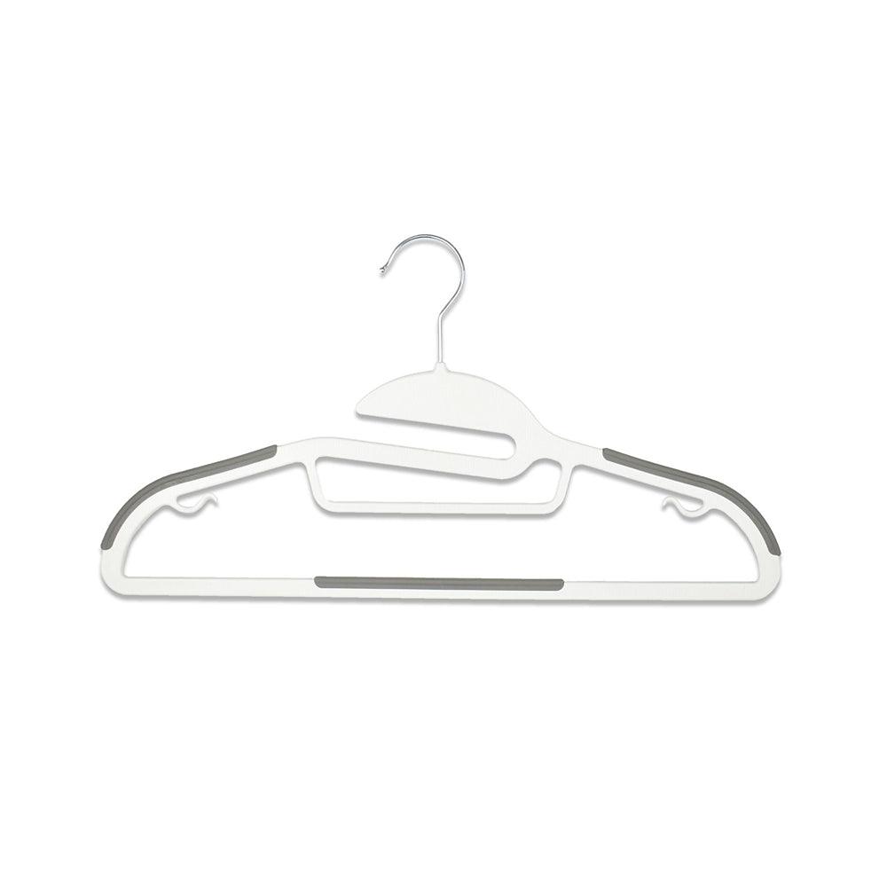 Addis Non Slip White Plastic Hangers | Pack of 5