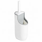 Addis Mode Compact Toilet Brush Set | White and Grey, Enclosed Holder