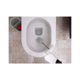 Addis Mode Compact Toilet Brush Set | White and Grey, Enclosed Holder