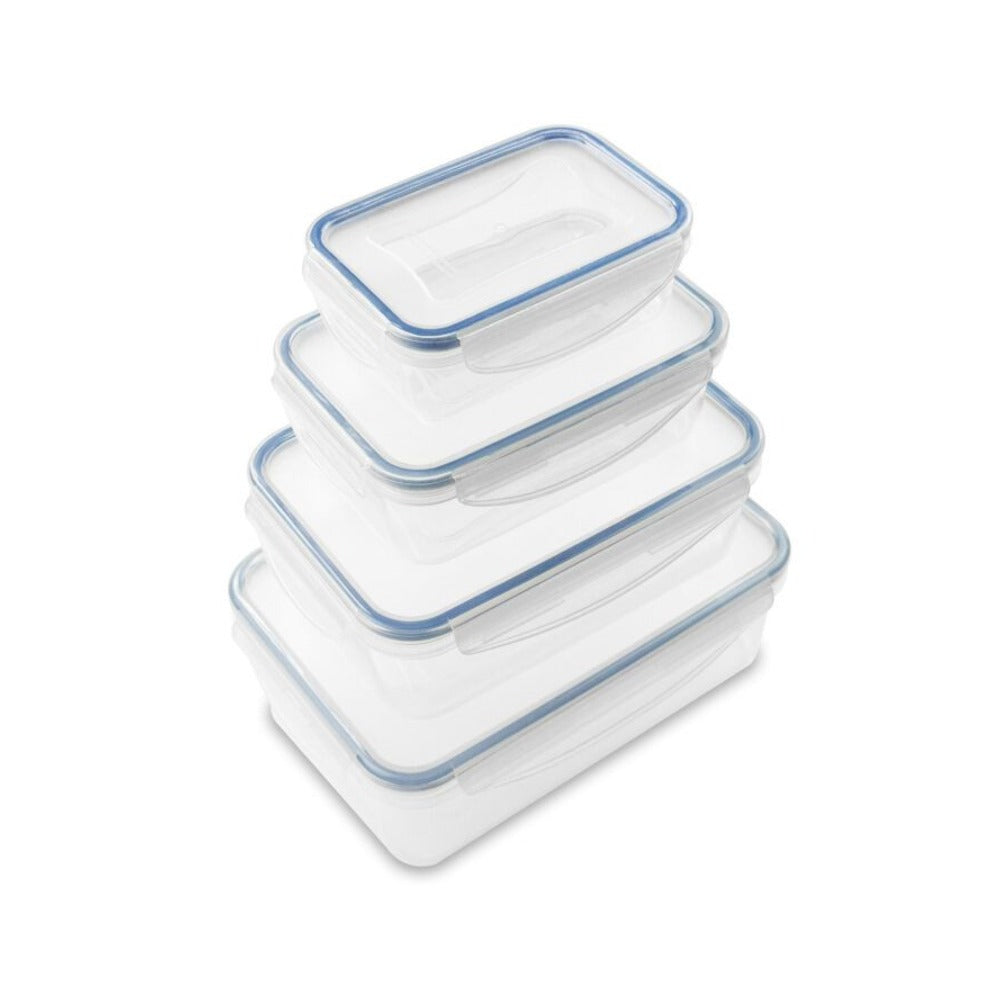 Addis Clip Tight Rectangular Food Storage Container Set | 4 Pieces, Airtight
