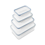 Addis Clip Tight Rectangular Food Storage Container Set | 4 Pieces, Airtight