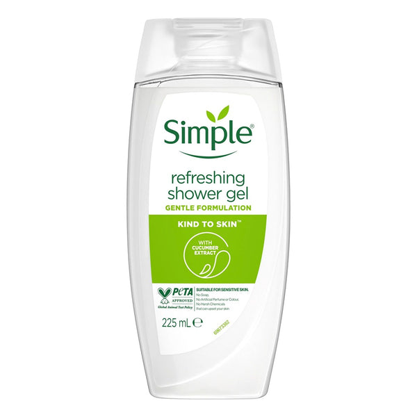 Simple Refreshing Shower Gel | Cucumber Extract, 225ml