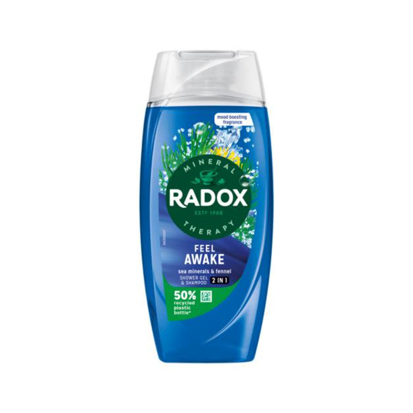 Radox Feel Awake 2-in-1 Shower Gel and Shampoo | Sea Minerals and Fennel