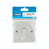 Status 1 Gang 2 Way Light Switch | White | 10A Rating