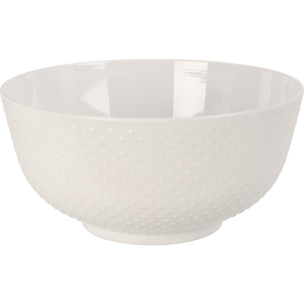 White Melamine Picnic Bowl with Dots | 10cm
