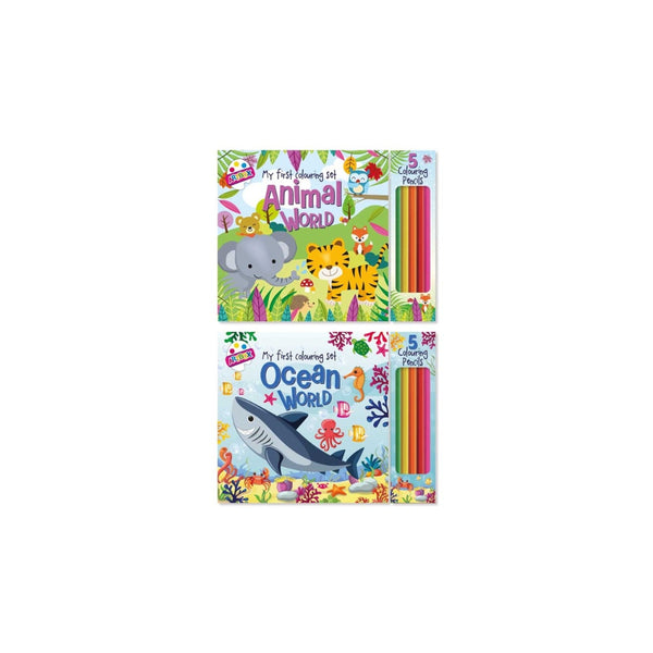 Artbox My First Colouring Activity Set | Assorted Designs, 5 Colouring Pencils