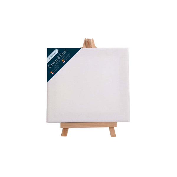 Work of Art Mini Canvas and Tabletop Easel Set | Blank White