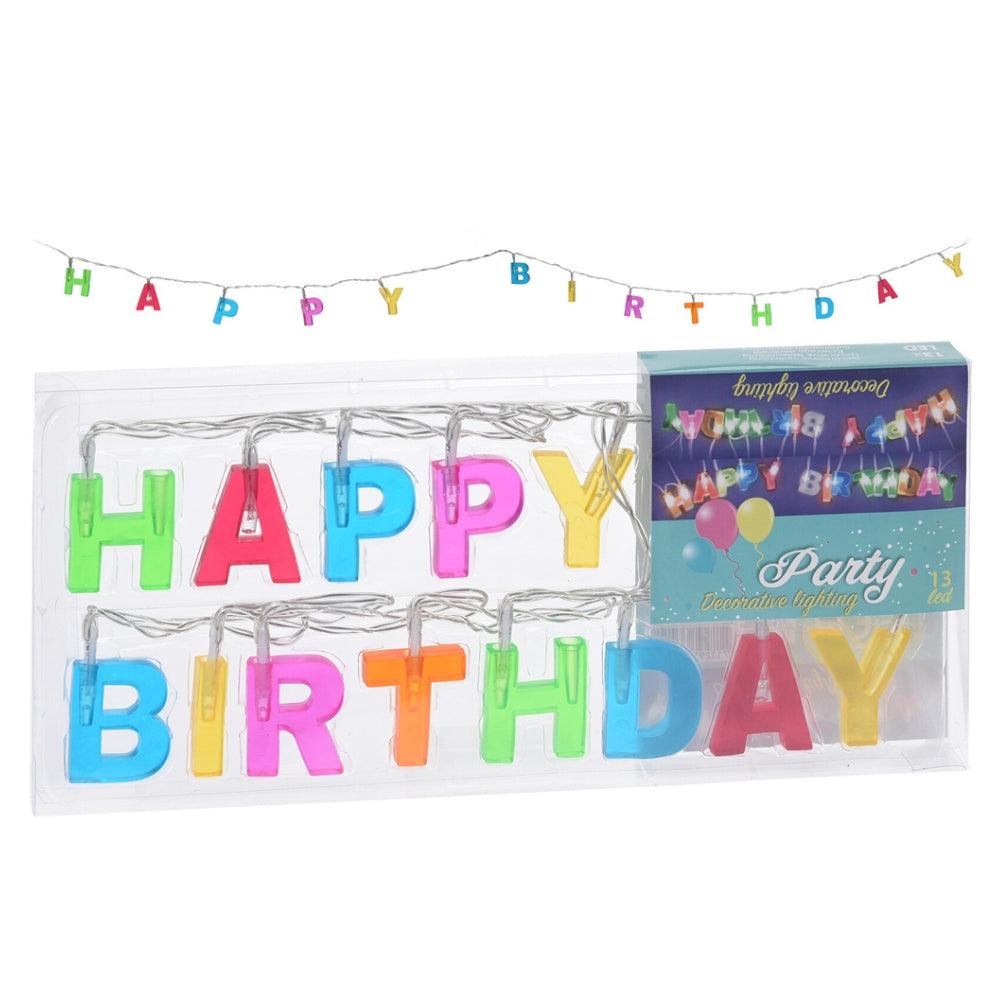 Happy Birthday Multicolour LED Battery Operated String Lights - Choice Stores
