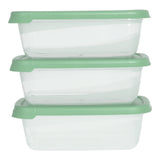 Rectangular Food Storage Container Set | 3 Pieces, 600ml, Assorted Colours
