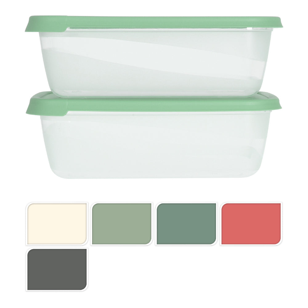Airtight Food Storage Container Set | 2 Pieces, 2000ml, Assorted Colours