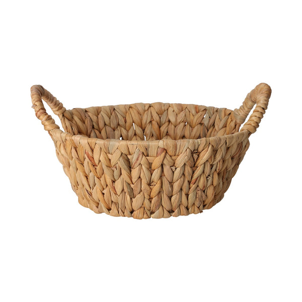 Round Storage Basket Organiser with Carry Handles | 30 x 26 x 10cm