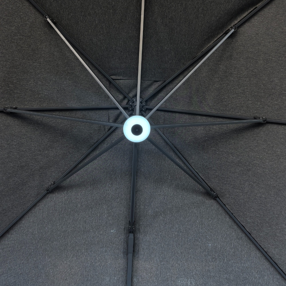 Lifestyle Living Zion Roma Dark Grey Parasol | 3m