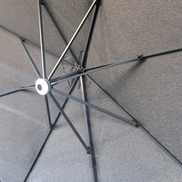 Lifestyle Living Zion Roma Dark Grey Parasol | 3m