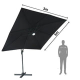 Lifestyle Living Zion Roma Dark Grey Parasol | 3m