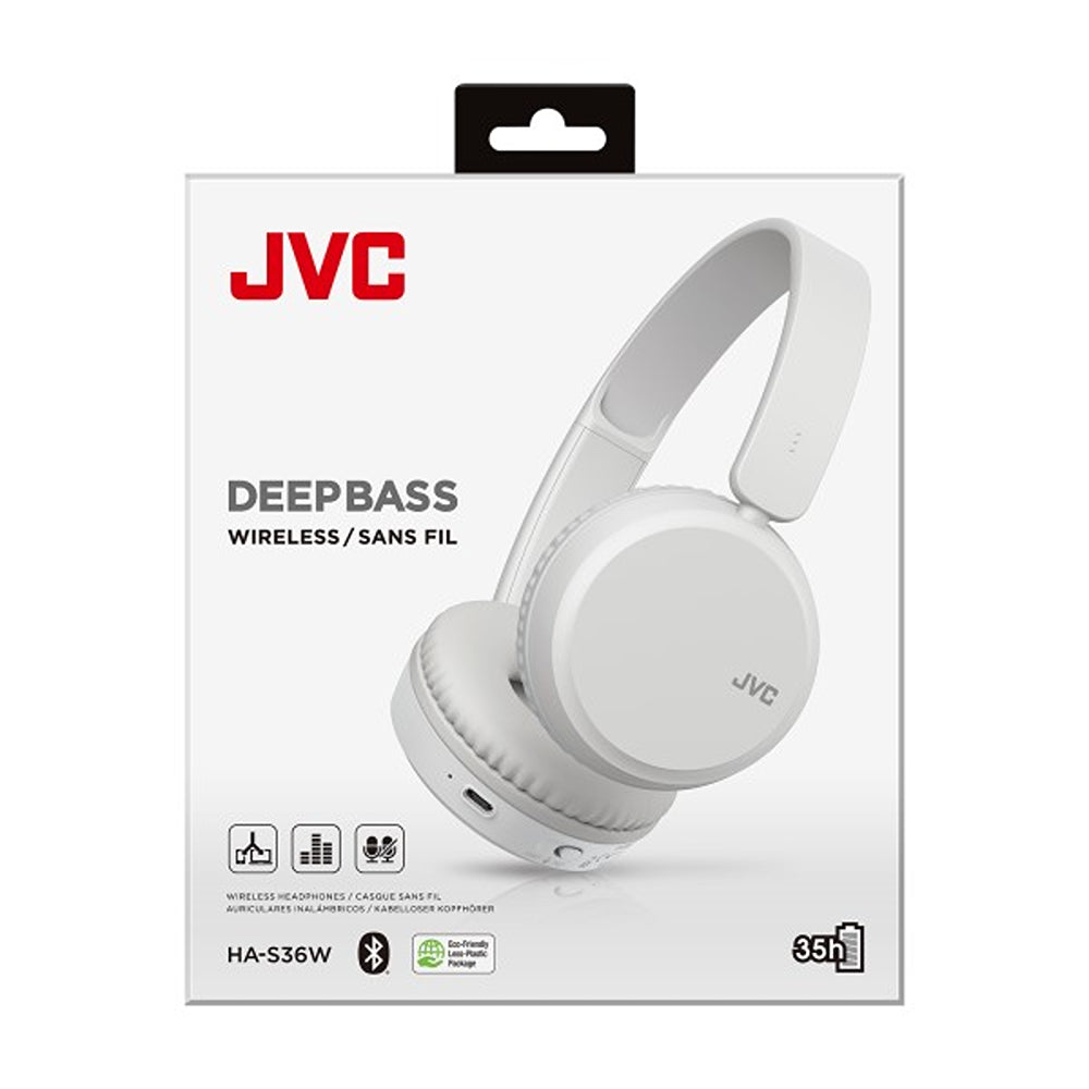 JVC Deep Bass Bluetooth on Ear Foldable Headphones