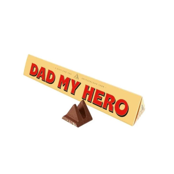 Toblerone Dad My Hero Chocolate Bar | 100g, Triangular Prism Box, Father's Day