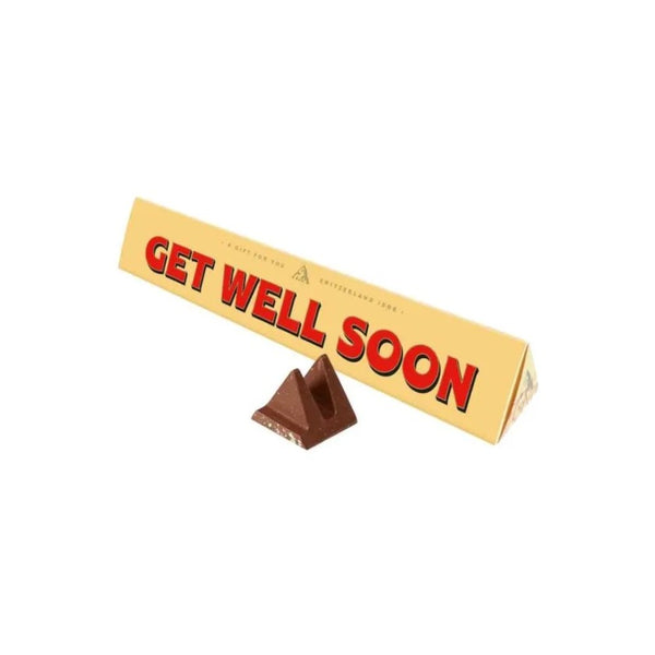 Toblerone Get Well Soon Chocolate Bar | 100g, Triangular Segments