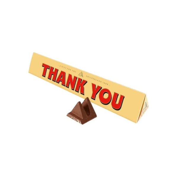 Toblerone Thank You Chocolate Bar | 100g, Triangular Segments, Gift Packaging