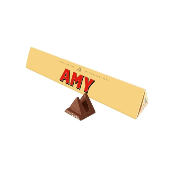 Toblerone Amy Personalised Chocolate Bar | 100g, Triangular Gift Box