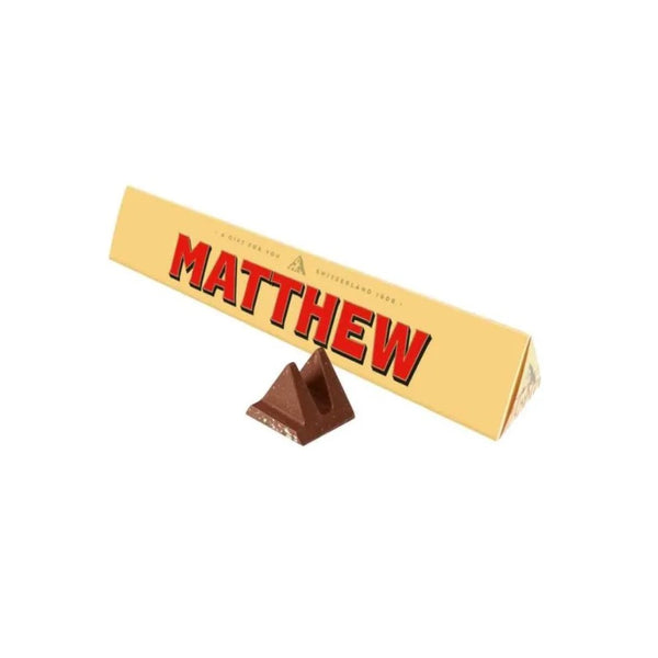 Toblerone Matthew Personalised Chocolate Bar | 100g, Gift-Ready Sleeve