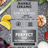 Progress Marble Stir Fry Pan - Non-Stick - 28cm