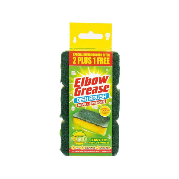 Elbow Grease Dish Brush Refill Sponges | Pack of 3