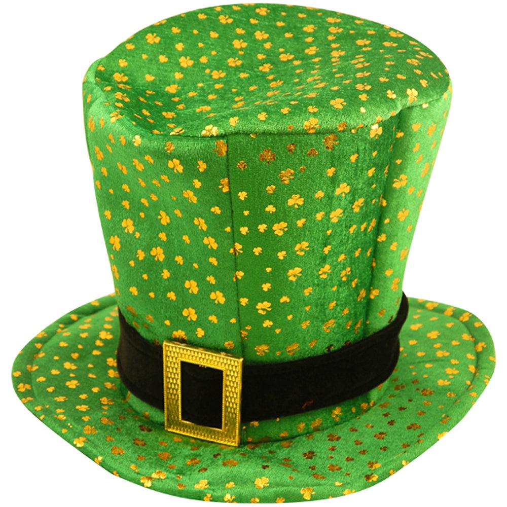 Irish Leprechaun Shamrock Top Hat with Buckle | Adult - Choice Stores