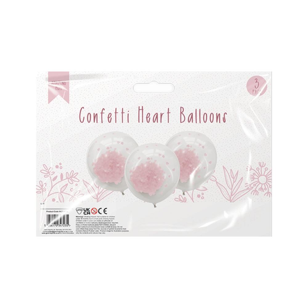 Amazing Mum Mothers Day Confetti Heart Balloons | Pack of 3